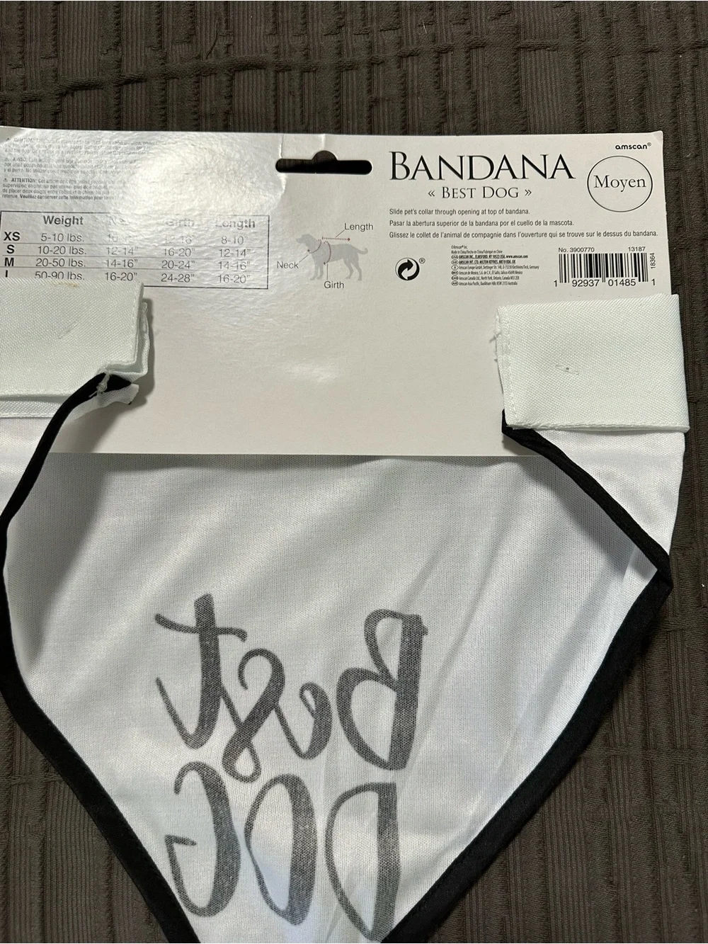 Best Dog White & Black Bow Bandana – Stylish Pet Accessory